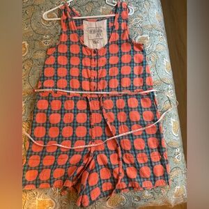 Ace and Jig Cherry Shortalls in Bounce